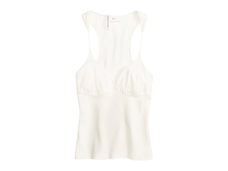 H&M x Glenn Martens Ribbed Tank Top White