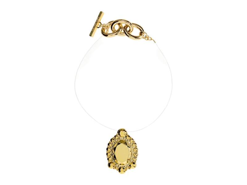 H&M x Glenn Martens Wire Pendant Necklace Gold Colored
