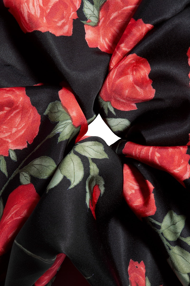 H&M x Magda Butrym Printed Scrunchie Black/Roses