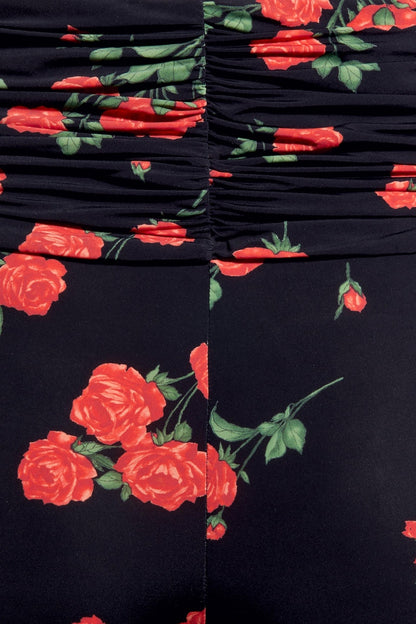 H&M x Magda Butrym Rose-Appliqued Leggings Black/Roses
