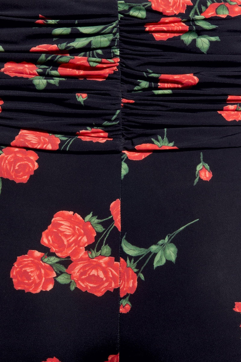 H&M x Magda Butrym Rose-Appliqued Leggings Black/Roses