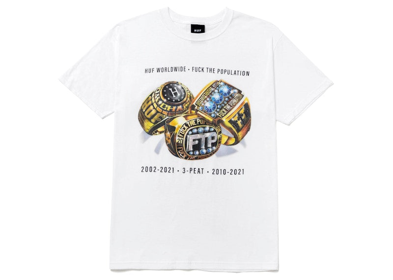 HUF x FTP 3 Peat T-shirt White