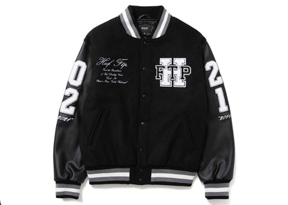 HUF x FTP Varsity Jacket Black