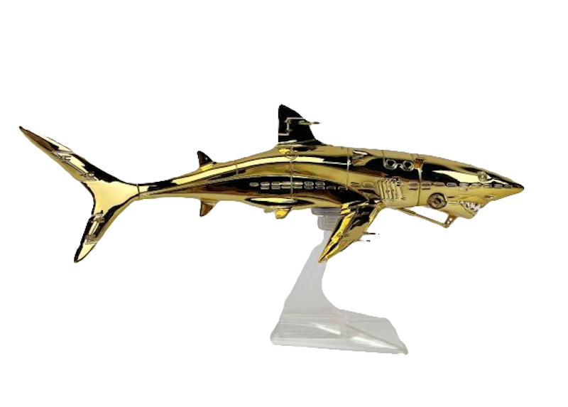 Hajime Sorayama Shark Vinyl Figure Gold