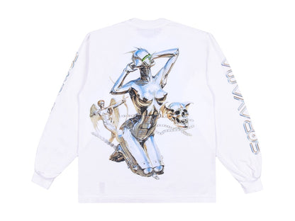 Hajime Sorayama x ComplexCon Skull Long Sleeve T-Shirt White