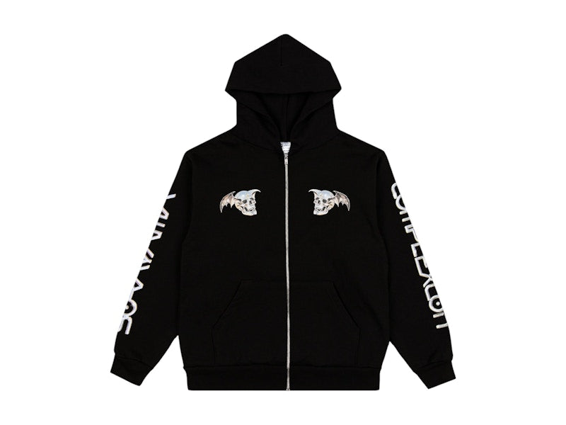 Hajime Sorayama x ComplexCon Skull Zip Up Hoodie Black