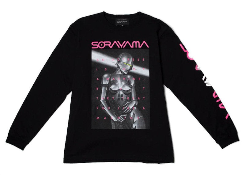 Hajime Sorayama x Medicom Toy Sexy Robot 01 L/S Tee Black