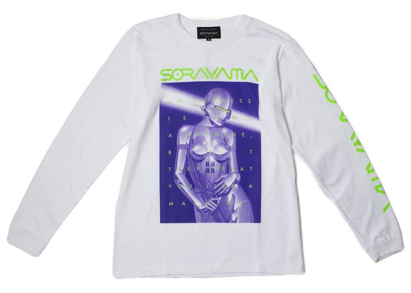 Hajime Sorayama x Medicom Toy Sexy Robot 01 L/S Tee White
