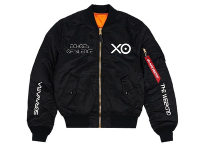 Hajime Sorayama x The Weeknd Echoes Of Silence Alpha MA-1 Slim Fit Bomber Black