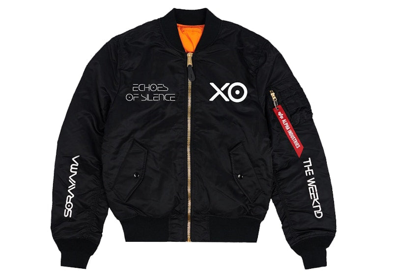 Hajime Sorayama x The Weeknd Echoes Of Silence Alpha MA-1 Slim Fit Bomber Black