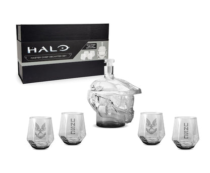 Halo Master Chief Helmet 6-Piece Whiskey Decanter Set