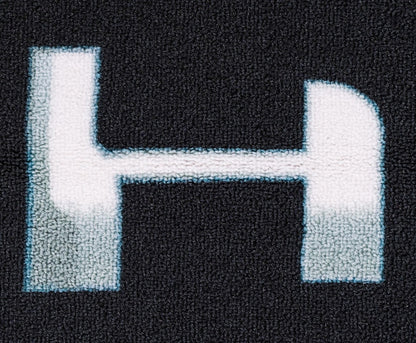 Halo Rectangluar Logo Area Rug Black