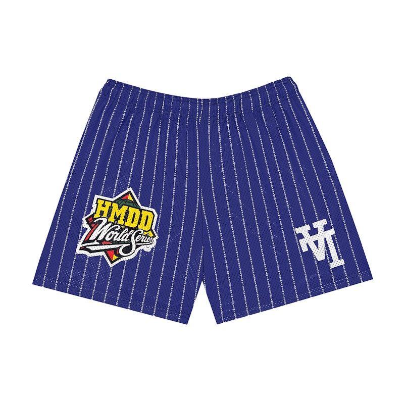 Happy Memories Don't Die LA Pinstripe Basketball Short Blue