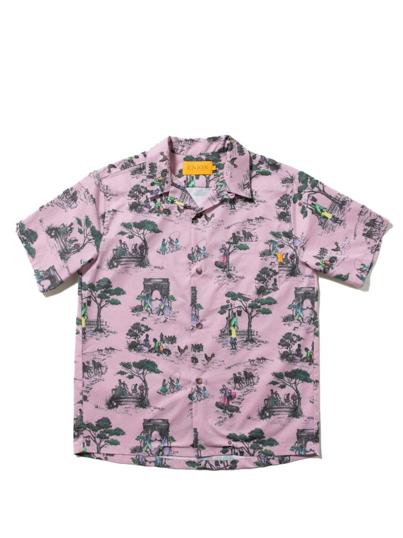 Harlem Toile x Union Hawaiian Shirt Pink
