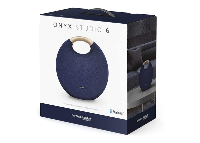 Harman Kardon Onyx Studio 6 Wireless IPX7 Waterproof Bluetooth Speaker HKOS6BLUAM Blue
