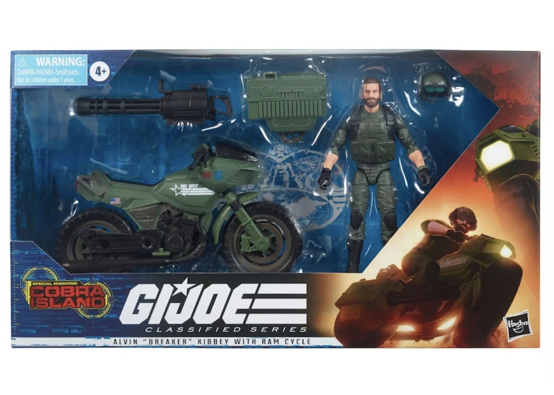 Hasbro G.I. Joe Classified Series Alvin "Breaker" Kibbey with RAM Cycle Action Figure Set