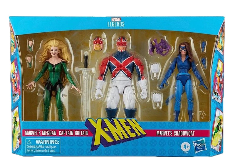 Hasbro Marvel Legends Marvel's Meggan, Captain Britain & Marvel's Shadowcat Hasbro Pulse 3-Pack Action Figure Multi