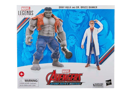 Hasbro Marvel Legends Series Avengers 60th Anniversary Gray Hulk & Dr. Bruce Banner Action Figure 2-Pack