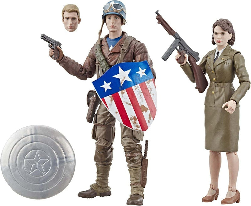 Hasbro Marvel Legends Series Captian America The First Avenger Amazon Exclusive Action Figure 2-Pack