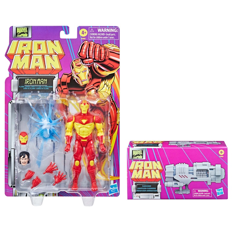 Hasbro Marvel Legends Series Deluxe Retro Iron Man Hasbro Pulse Exclusive Action Figure Set