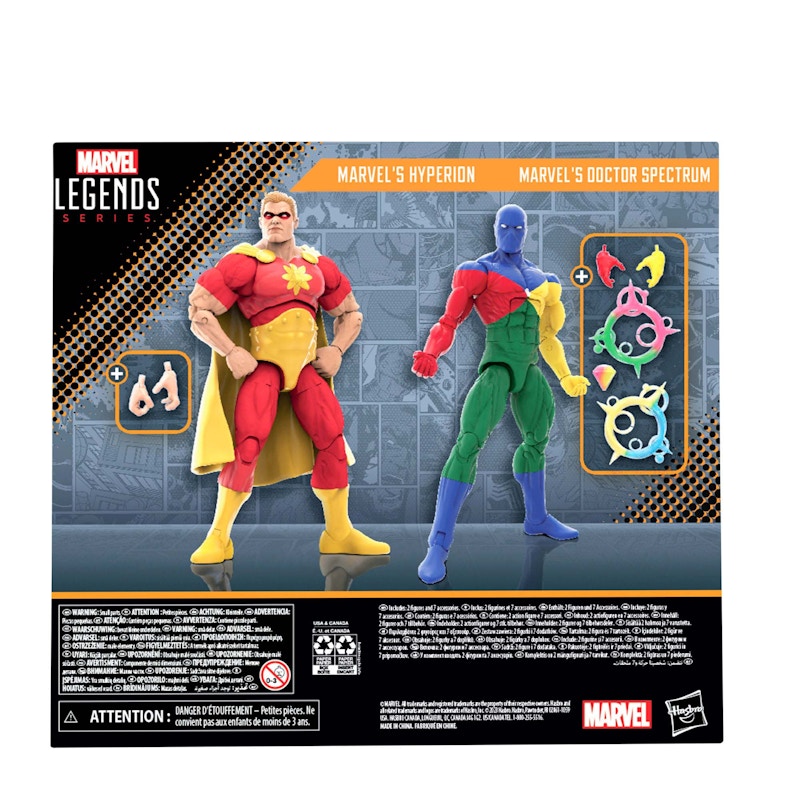 Hasbro Marvel Legends Series Squadron Supreme Hyperion and Doctor Spectrum Action Figure 2-Pack