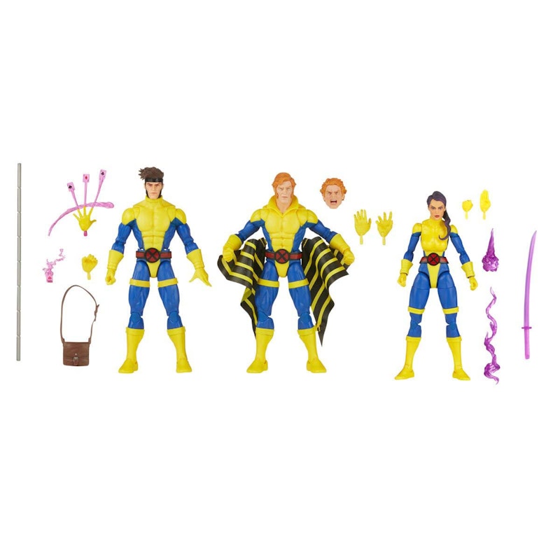Hasbro Marvel Legends Series X-Men 60th Anniversary Gambit, Marvel's Banshee and Psylocke Action Figure Set