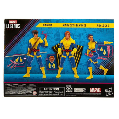 Hasbro Marvel Legends Series X-Men 60th Anniversary Gambit, Marvel's Banshee and Psylocke Action Figure Set