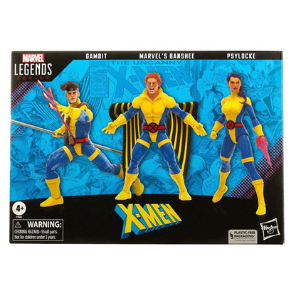 Hasbro Marvel Legends Series X-Men 60th Anniversary Gambit, Marvel's Banshee and Psylocke Action Figure Set