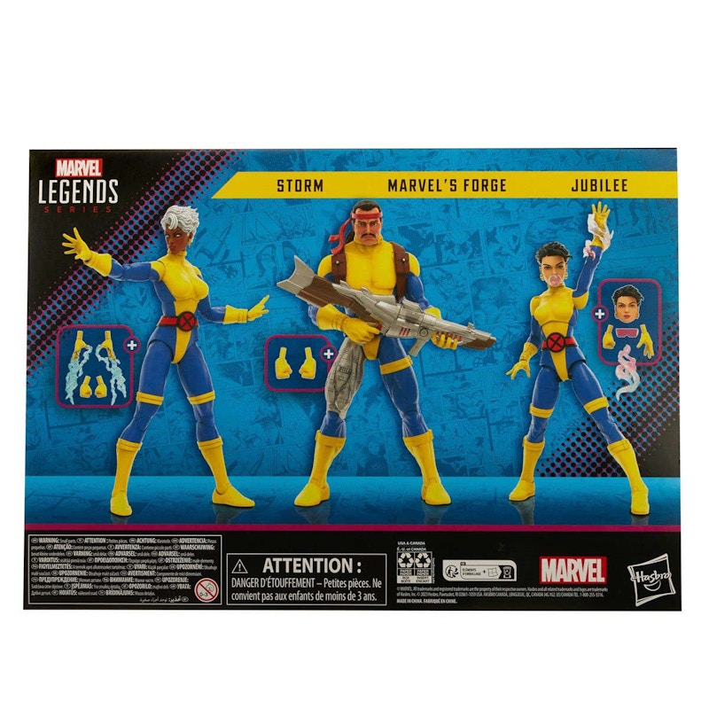 Hasbro Marvel Legends Series X-Men 60th Anniversary Storm, Marvel's Forge and Jubilee Action Figure Set