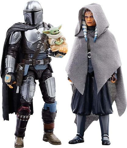 Hasbro Star Wars The Black Series The Mandalorian - The Mandalorian, Ahsoka Tano & Grogu Amazon Exclusive Action Figure Set