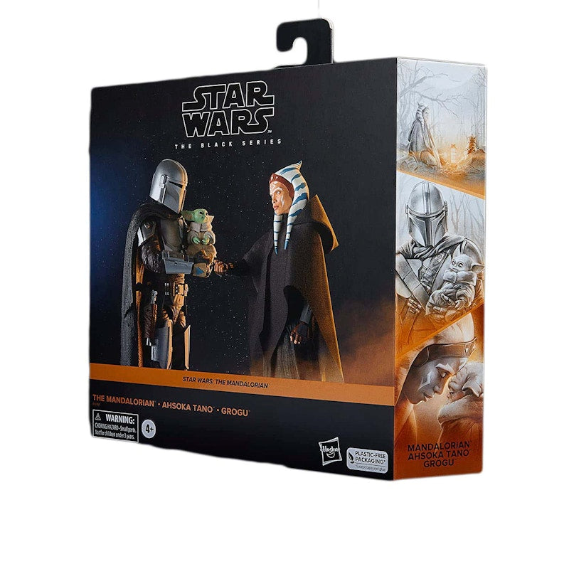 Hasbro Star Wars The Black Series The Mandalorian - The Mandalorian, Ahsoka Tano & Grogu Amazon Exclusive Action Figure Set