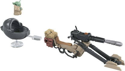 Hasbro Star Wars Mission Fleet Mandalorian & Child with Speeder Bike Vehicle & Figure