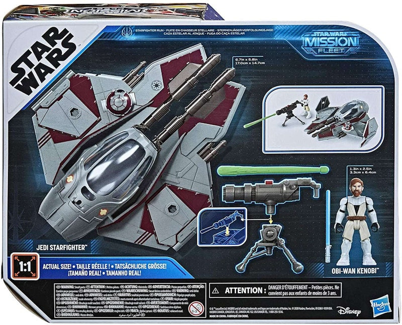Hasbro Star Wars Mission Fleet Obi-Wan Kenobi & Jedi Starfighter Vehicle & Figure