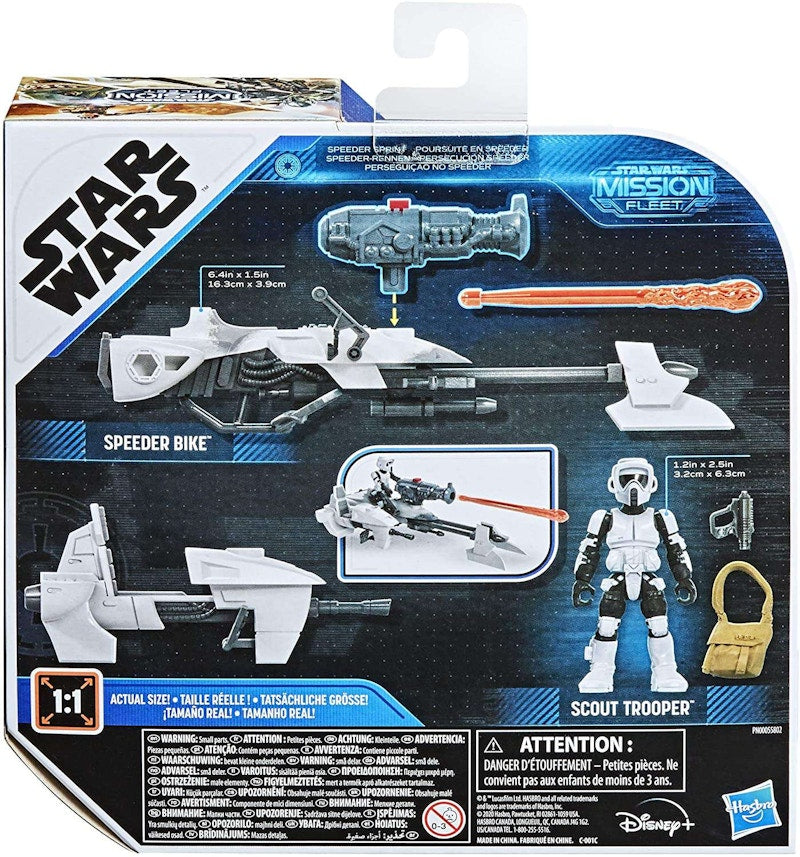 Hasbro Star Wars Mission Fleet Scout Troooper with Speeder Bike Vehicle & Figure