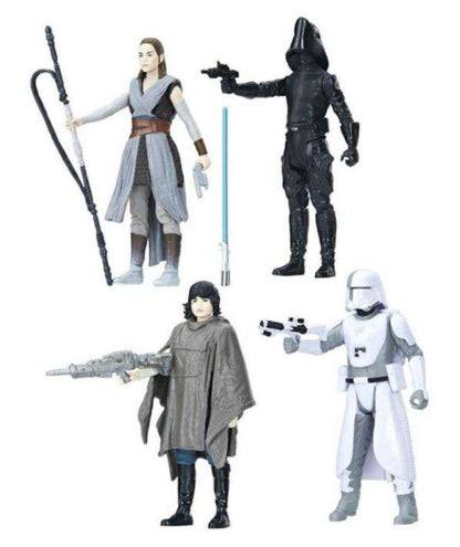 Hasbro Star Wars The Last Jedi Battle on Crait Rey, Rose, First Order Snowtrooper & First Order Gunner Action Figure (4-Pack)