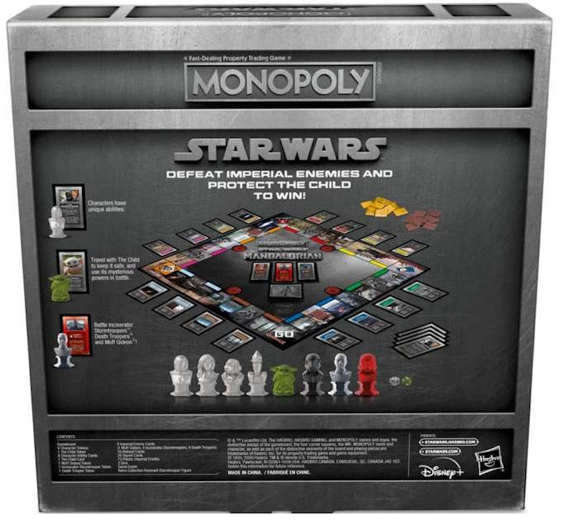 Hasbro Star Wars The Mandalorian Monopoly Limited Edition with Retro Remnant Stormtrooper Board Game Action Figure