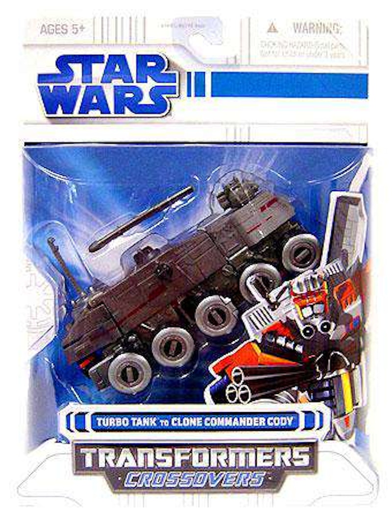 Hasbro Star Wars Transformers Crossovers 2008 Turbo Tank to Clone Commander Cody Action Figure