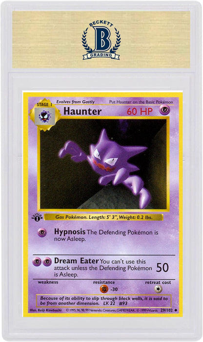 Haunter 1999 Pokemon TCG Base Set 1st Edition #29/102 (PSA or BGS Graded)