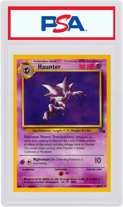 Haunter-Holo 1999 Pokemon TCG Fossil #6/62 (PSA or BGS Graded)