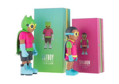 Hebru Brantley Flynamic Duo- Batboy & Sparrow Set of 2 Sculptures
