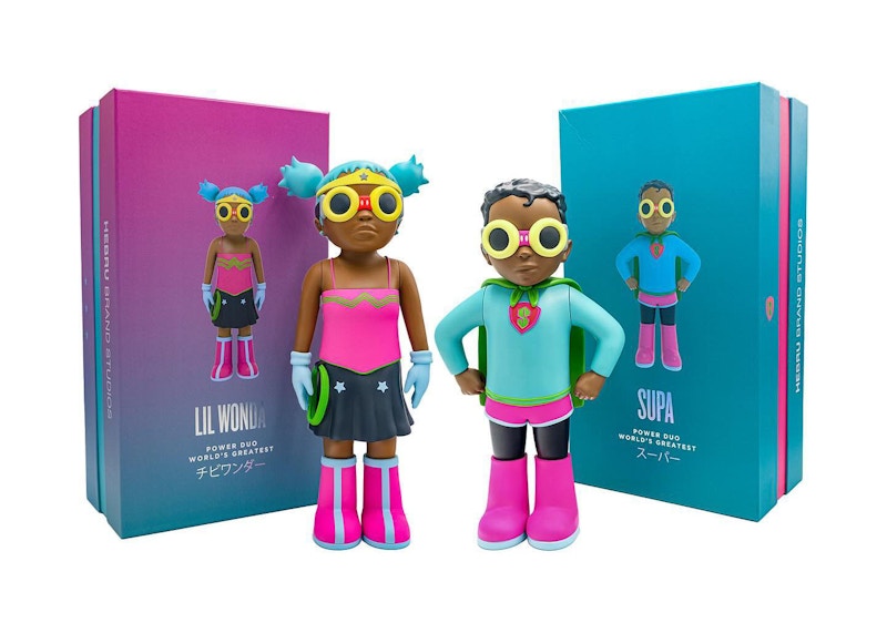 Hebru Brantley Power Duo Figure Set Pink/Blue