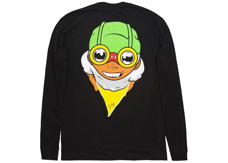 Hebru Brantley x BAIT Fly Boy L/S Tee Black