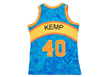 Hebru Brantley x Mitchell & Ness Seattle Sonics Jersey Blue