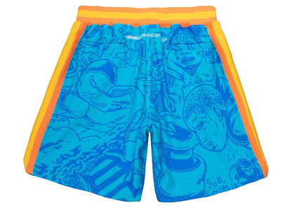 Hebru Brantley x Mitchell & Ness Seattle Sonics Shorts Blue