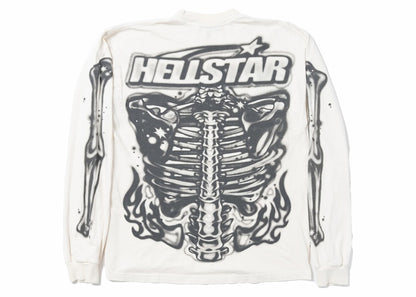 Hellstar Airbrushed Bones Longsleeve White