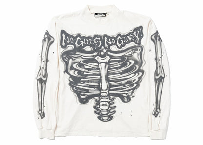 Hellstar Airbrushed Bones Longsleeve White