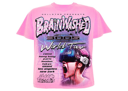 Hellstar Brainwashed World Tour T-Shirt Pink