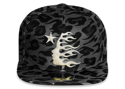 Hellstar Cheetah Print Fitted Hat Black
