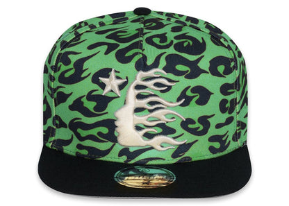 Hellstar Cheetah Print Fitted Hat Green