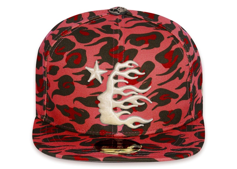 Hellstar Cheetah Print Fitted Hat Red